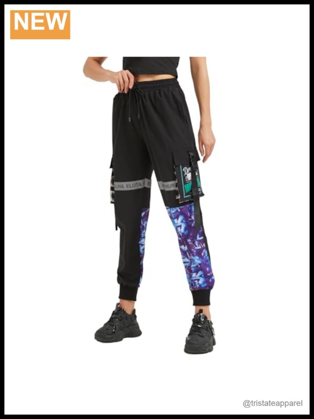 Women's Reflective Cargo Joggers Techwear Multi Pocket Streetwear Pants